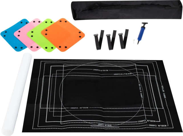 Base de fieltro para puzles de 500–2000 piezas con tubo inflable