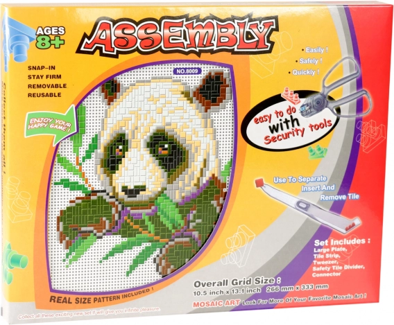 Mosaico de panda para niños