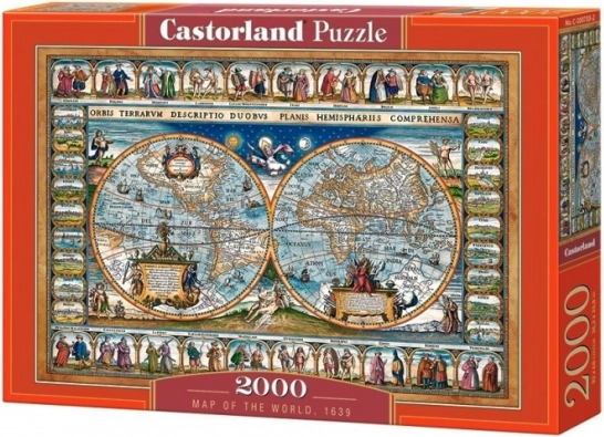 Puzle de 2000 piezas Mapa del mundo 1639