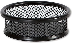 Vaso metálico para clips CONCORDE, negro