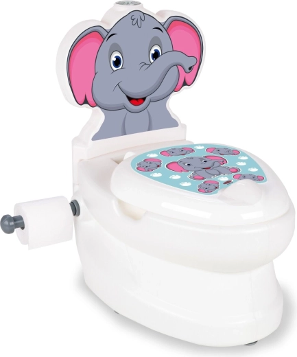 Orinal infantil JAMARA Elefante con sonido de descarga y soporte para papel higiénico