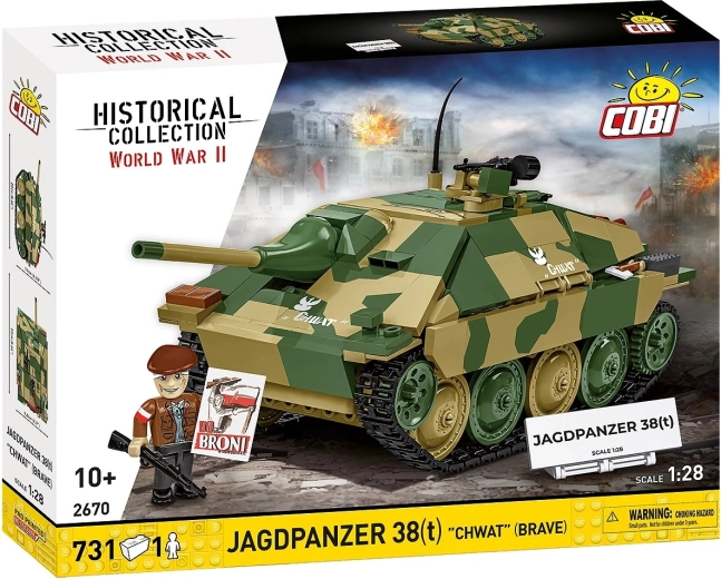 Set de construcción COBI Jagdpanzer 38(t) "Chwat" – cazatanques 1:28