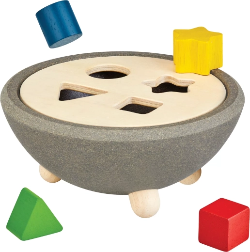 PlanToys encajable de madera – clasificación de formas (formas avanzadas)
