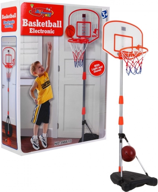 Canasta de baloncesto con marcador electrónico, ajustable hasta 170 cm