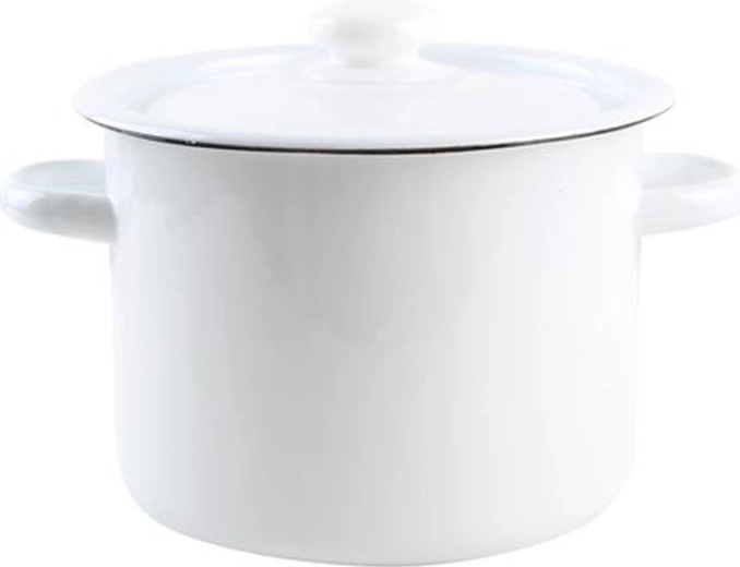 Olla esmaltada con tapa 4,5 l – blanca