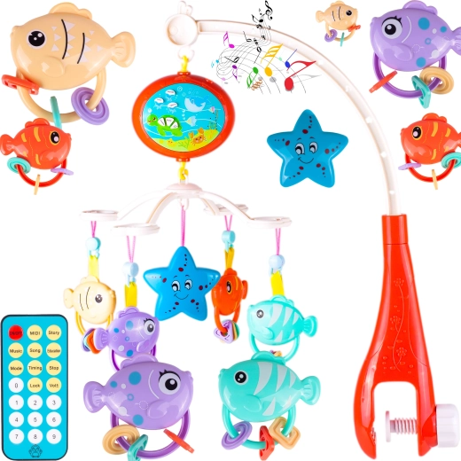 Carrusel para cuna con control remoto Reino Acuático