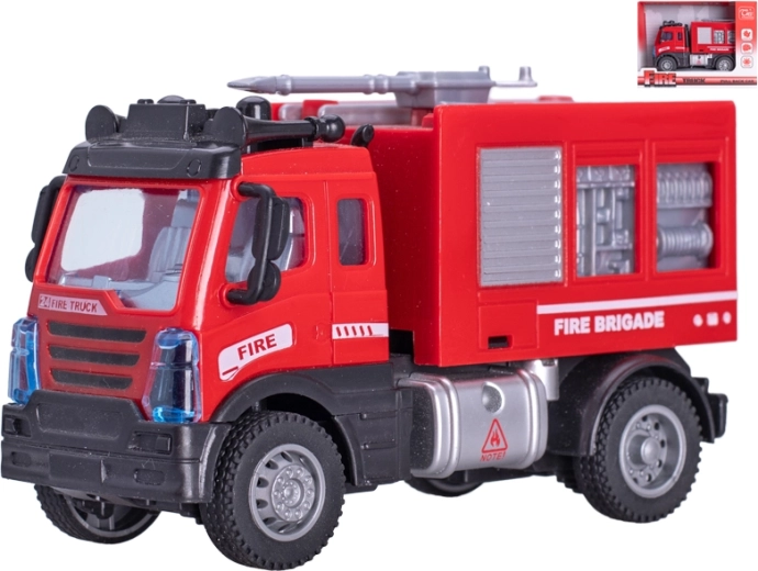 Camión de bomberos con cañón de agua 12 cm, mecanismo de retroceso de cuerda