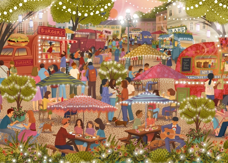 Puzzle Falcon festival de comida 1000 piezas