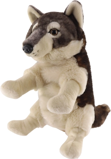Títere de mano lobo 27 cm – amigo de peluche para marionetas