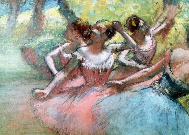 Ravensburger Puzzle Art Collection: Cuatro bailarinas de ballet en el escenario 1000 piezas