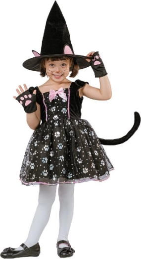 Disfraz de gatita bruja (talla 92/104)