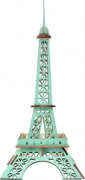Puzzle 3D de madera Torre Eiffel turquesa