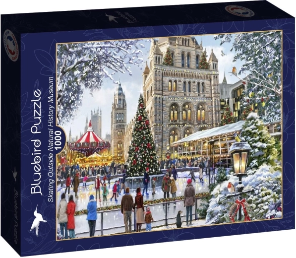 Puzzle Bluebird Patinaje frente al Museo de Historia Natural 1000 piezas