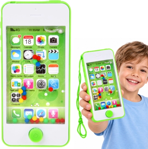 Juego de agua con forma de smartphone y bolitas