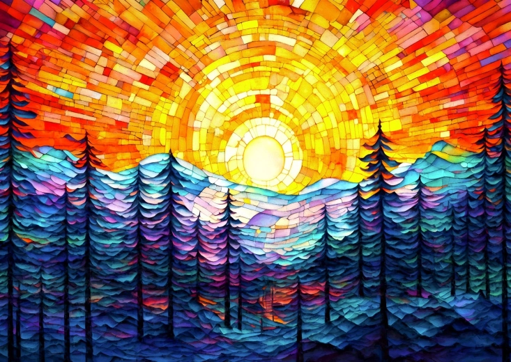 Enjoy Puzzle hermoso atardecer 1000 piezas