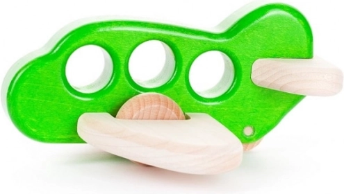 Avión de madera Bajo verde