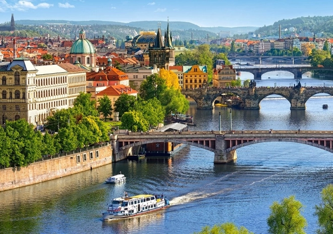 Puzzle de 500 piezas – Vista de los puentes de PRAGA