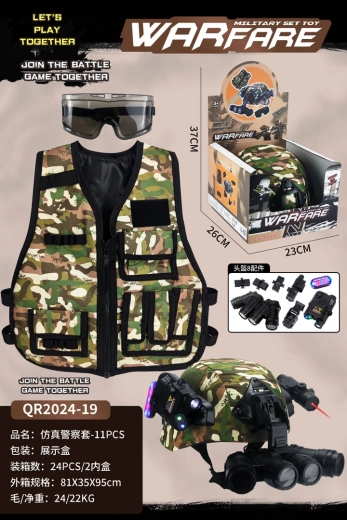 Set militar para pequeño soldado con casco