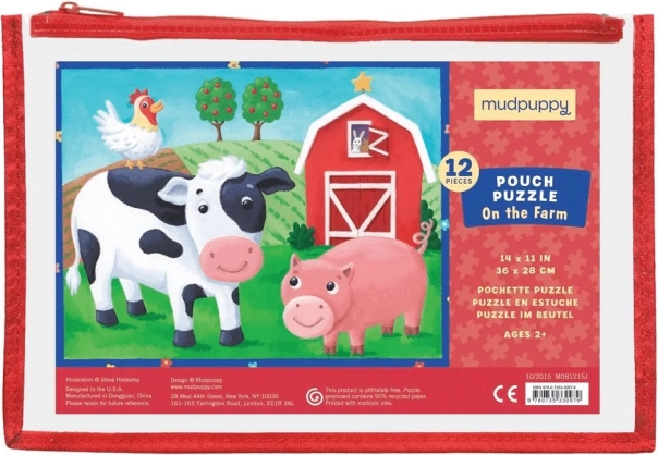 Puzzle Mudpuppy En la granja 12 piezas