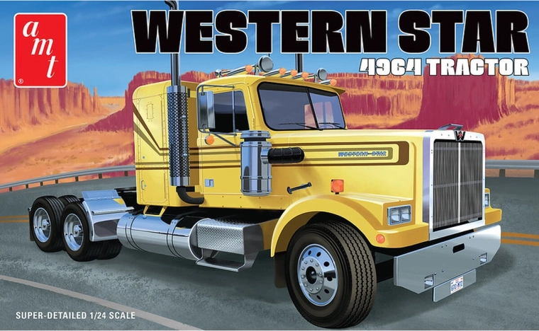 AMT Western Star 4964 Tractor modelo de camión de plástico 1:24