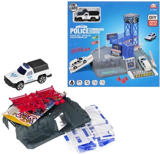 Aparcamiento policial con cochecito