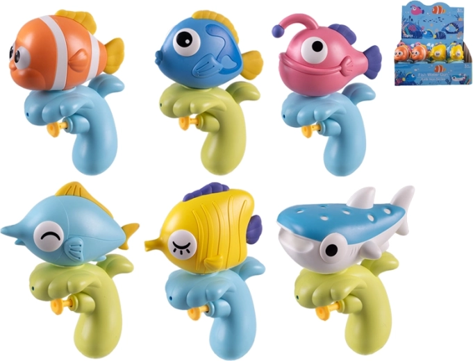 Pistola de agua con forma de pez 15 cm