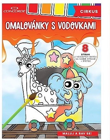 Libro para colorear con acuarelas CONCORDE Circo A4