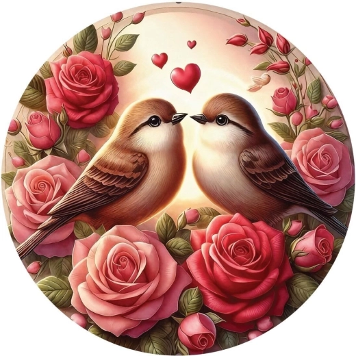 Puzle redondo Rosas y amor (570 piezas)
