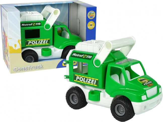 Coche de policía ConsTruck verde Polesie