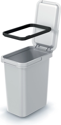 Papelera 12 l gris ceniza