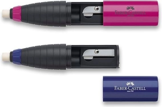 Sacapuntas con goma FABER-CASTELL, mezcla de colores