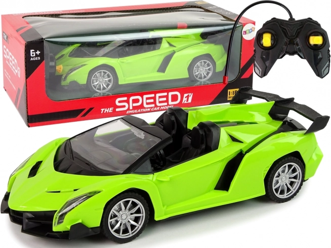 Coche deportivo RC 1:18 verde