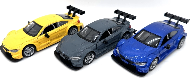 Modelo metálico BMW M4 DTM con luces y sonidos (3 variantes)