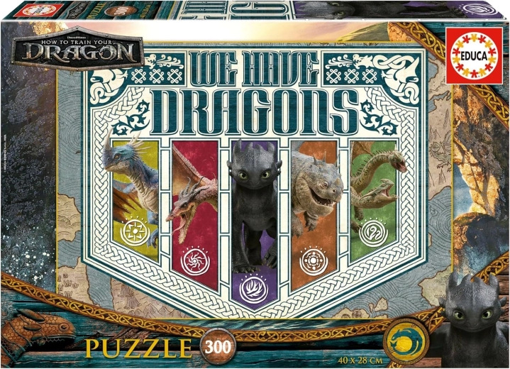 Puzzle Educa Cómo entrenar a tu dragón 300 piezas