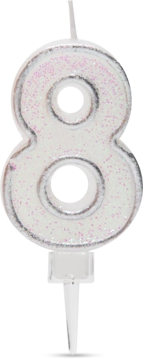 Vela para tarta con forma del número 8