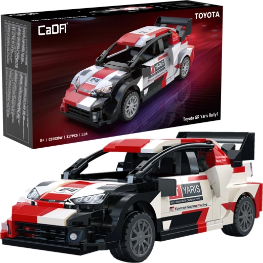 Kit de construcción CaDA Toyota GR Yaris Rally1 – coche de carreras 317 piezas (1:24)