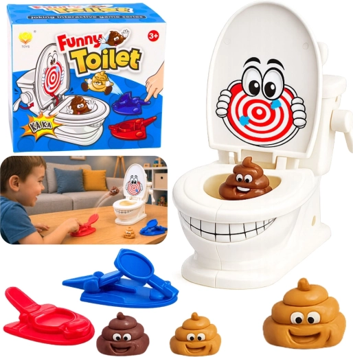 Funny Toilet – juego de destreza con catapultas lanzadoras