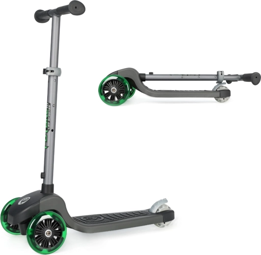 Qplay Future Eco patinete de equilibrio infantil de tres ruedas con plataforma iluminada