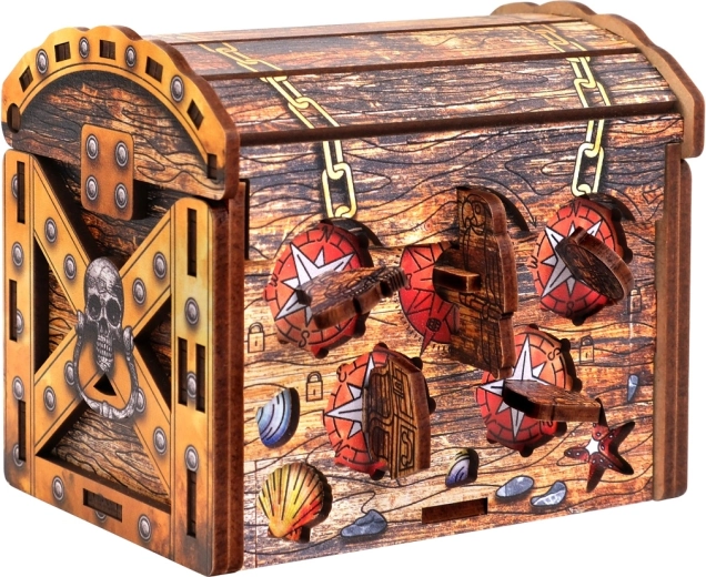 Rompecabezas de madera Cofre Pirata EscapeWelt