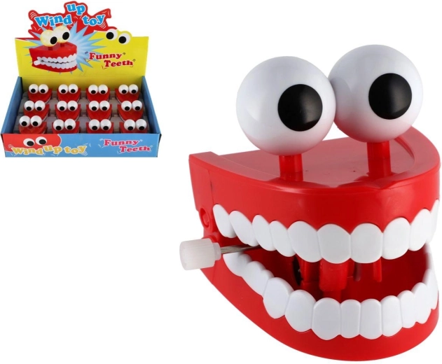Dientes chasqueantes con ojos de cuerda - 1 unidad