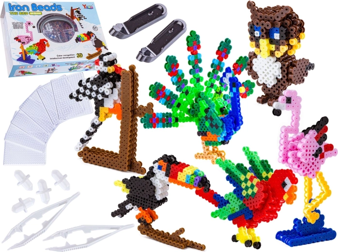 Cuentas para planchar 3D – pájaros, set de 3000 uds.