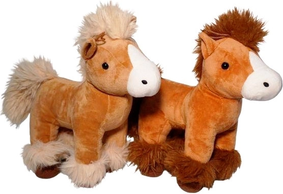 Caballito de peluche peludo – grande