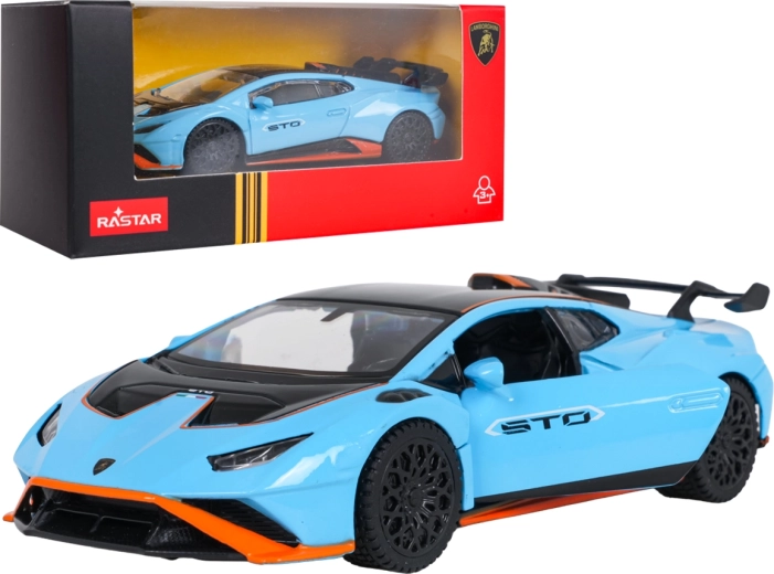 Modelo metálico Lamborghini Huracán STO RASTAR a escala 1:43, azul