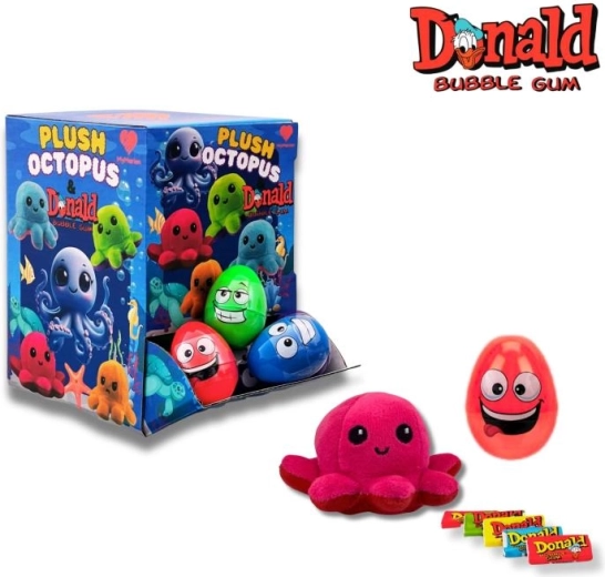 Pulpo de peluche reversible Flip con chicles DONALD