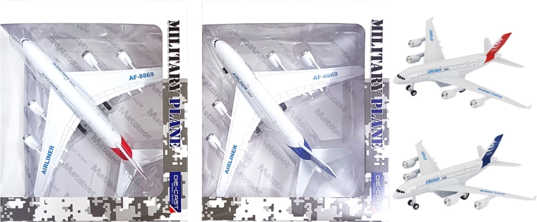 Avión metálico con efectos 1:300, retrofricción