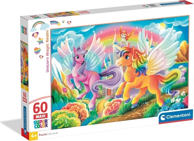 Clementoni maxi puzzle unicornios 60 piezas unicorn magic