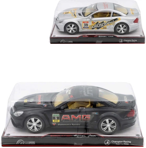 Coche deportivo de carreras con motor de inercia 25 cm en blíster - 1 pieza