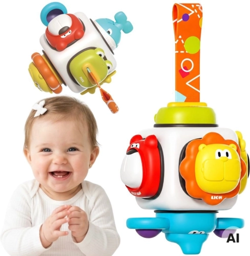 Woopie Baby cubo sensorial 6 en 1 con animalitos