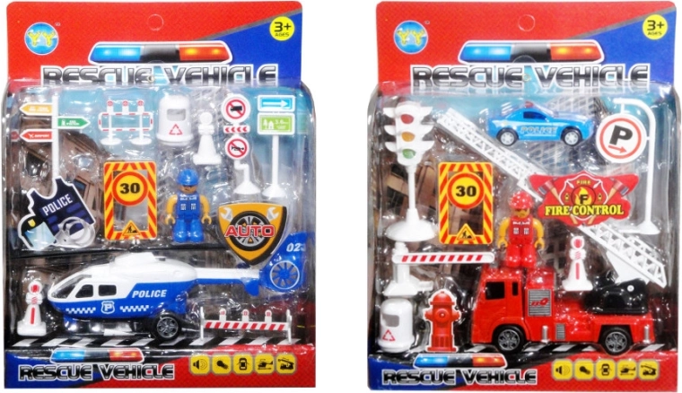 Set infantil de rescate vial con luces y sonidos