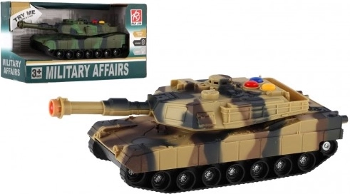 Tanque de plástico de 17 cm con mecanismo de inercia, con luz y sonido – 2 colores (RUI JIA, MILITARY AFFAIRS)